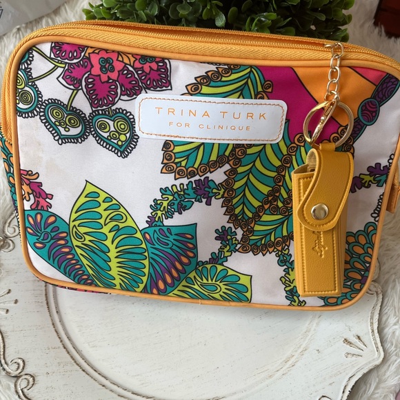 Trina Turk for Clinique Multicolor Floral Cosmetic Bag - Picture 1 of 5